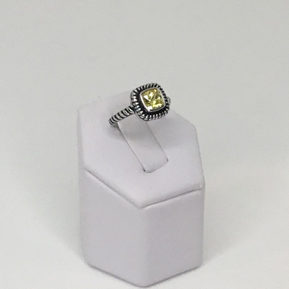 .925 Sterling Silver Yellow Cz Ring - Picture 15 of 15